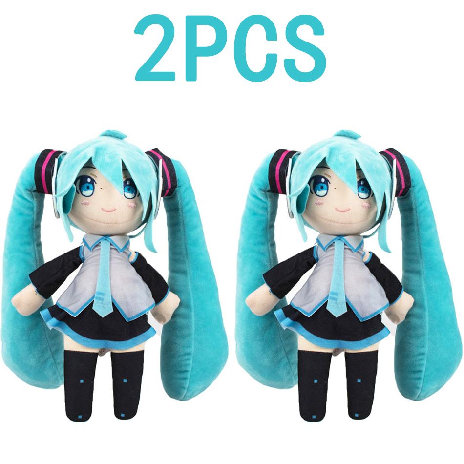 Non-Toxic Adorable Hatsune Miku Plush Fluffy Anime Stuffed Doll With Signature Pigtails Cuddly Figure For Collectors & Gift Giving