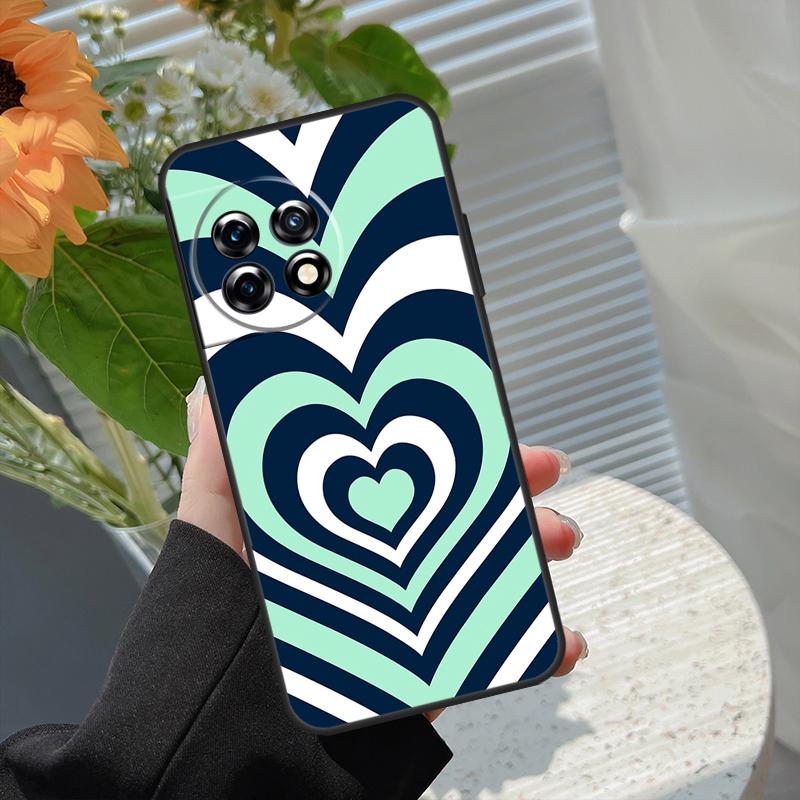 Latte Love Tunnel Brown Heart Case For OnePlus 10 Pro 15 13 12 11 13T 15R 13R 10R 10T 8T Nord CE 5 4 2 3 Lite N20 N30 Cover