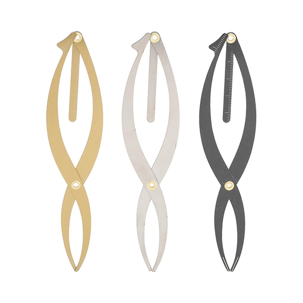 3 Stück Augenbrauen Schablone Microblading Lineal Skala 3 Punkt Positionierung Semi Permanent Edelstahl