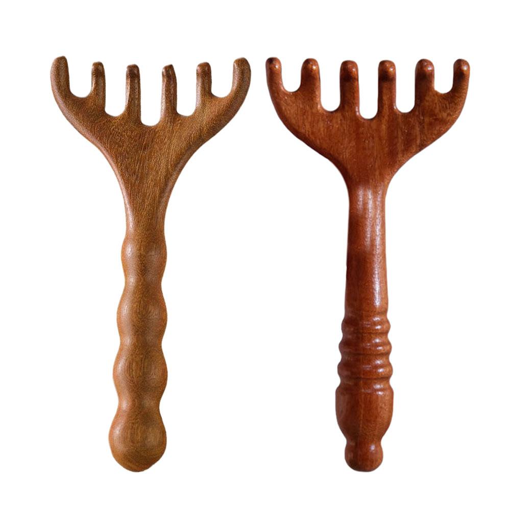 Six-Claw Sandalwood Head Massage Comb Tool Scalp Massage Five Claws Scratch Head Point Scraping Sha Scratch Head Antlers
