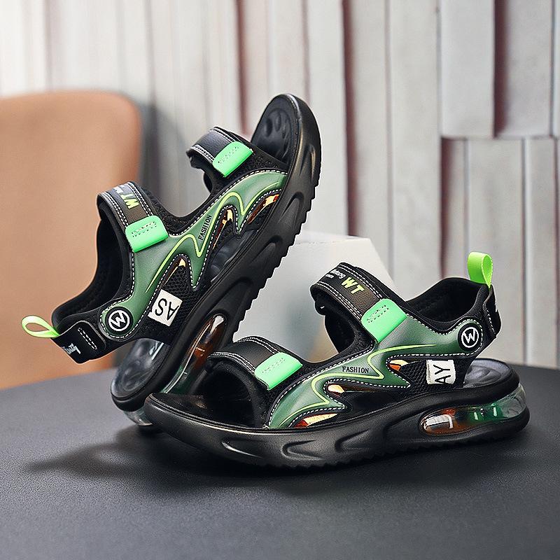 Slow shock air cushion boys sandals 2025 new summer children students middle and older children soft-soled beach shoes waterproof