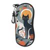 Retro Vintage Art Cute Cats  Glasses Case  Zipper Sunglasses Case Classic Pocket Eyeglass Cases Cover Men Women Eyewear Storage