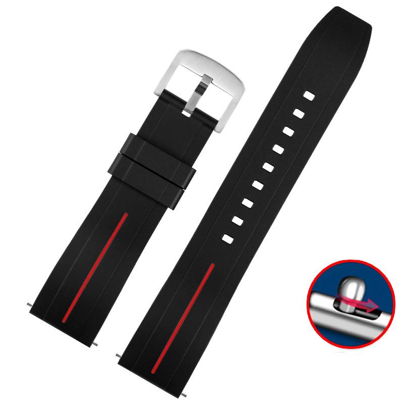 Wasserdichtes Silikon-Uhrenarmband passend für Mido Tissot Citizen Seiko Verlängertes Gummiarmband Herren Damen 20 22mm Schnellverschlussband