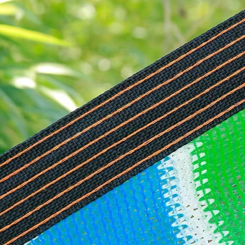 1pc Colorful Striped High Density Breathable Sun Shade Net Durable Plastic Outdoor Shading Fabric for Carport Garden, and Corridor Cooling Canopy