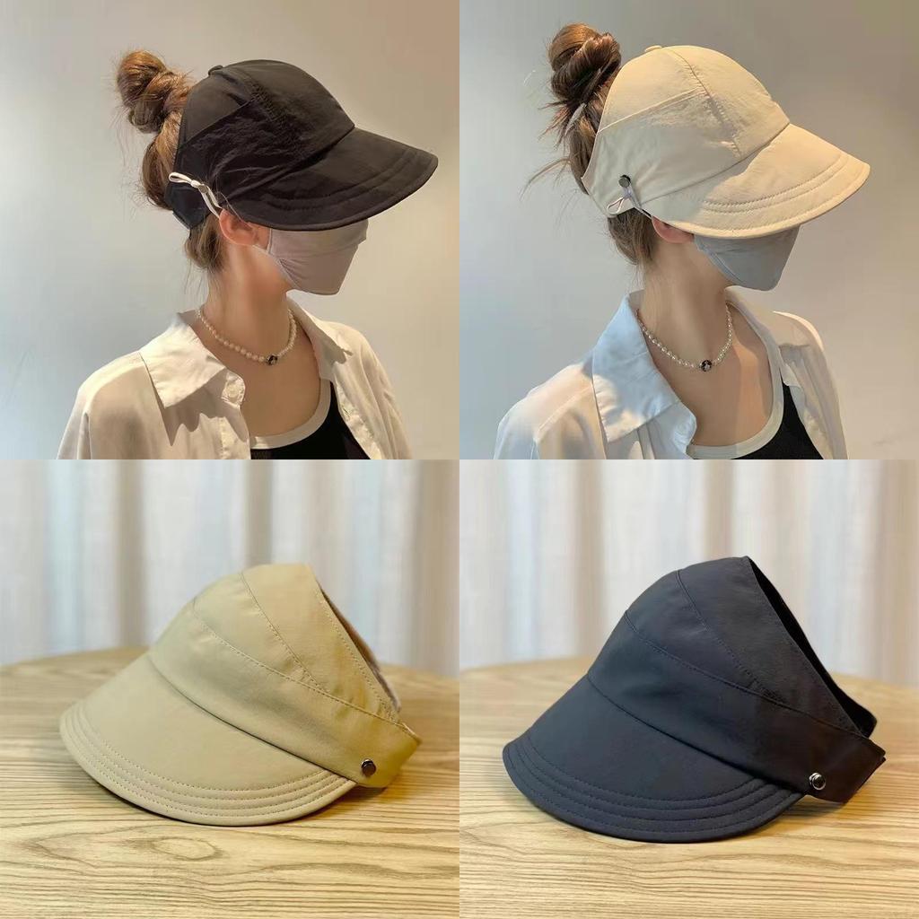 Summer Sun Protection Hat With Curved Brim For Women Casual Outdoor Wear