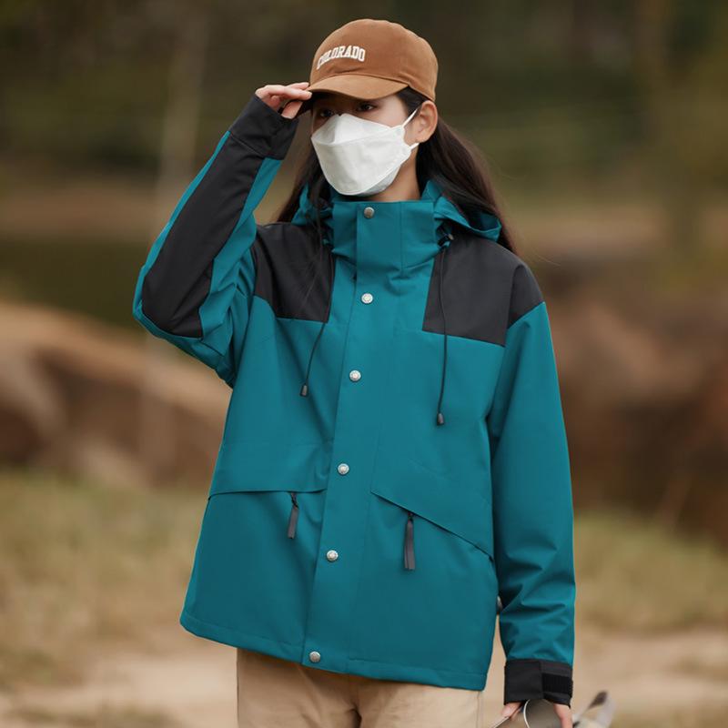 Winter Women's 3 and 1 Charge Jacket Lined Silver Fleece  Windproof Waterproof Coat Outdoor Hiking and Skiing Outdoor Jackets