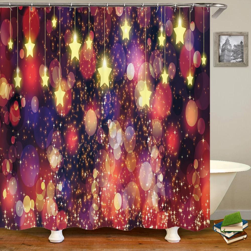 

Golden Fantasy Colorful Print Shower Curtain Waterproof Polyester With Hook Bathroom Curtains Home Decoration 3D Shower Curtain W60H190(CM)-1 Pcs
