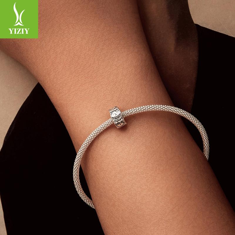 Black Cat Silicone Bead Spacer S925 Silver Source Factory Diy Bracelet Accessories Beaded Jewelry