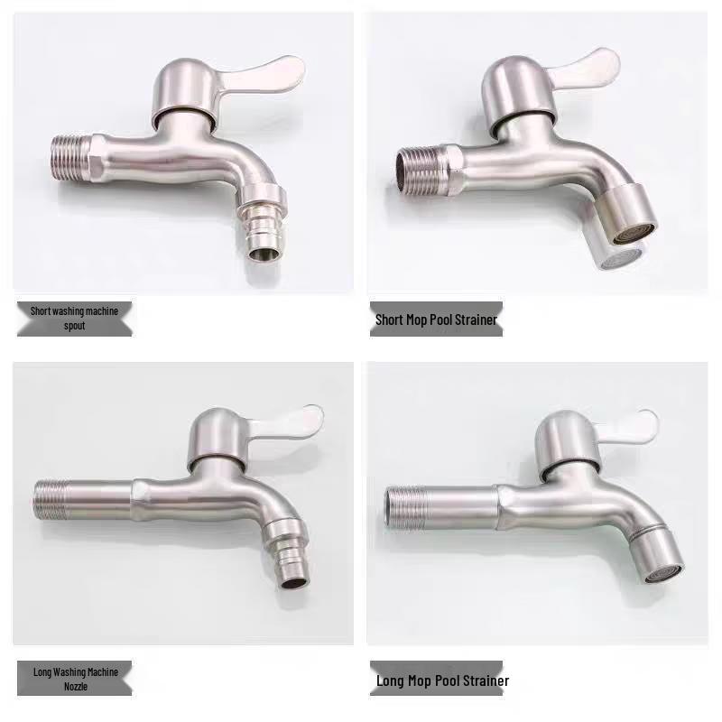 YunDuo Stainless Steel Anti-Splash Single Cold Washing Machine Faucet