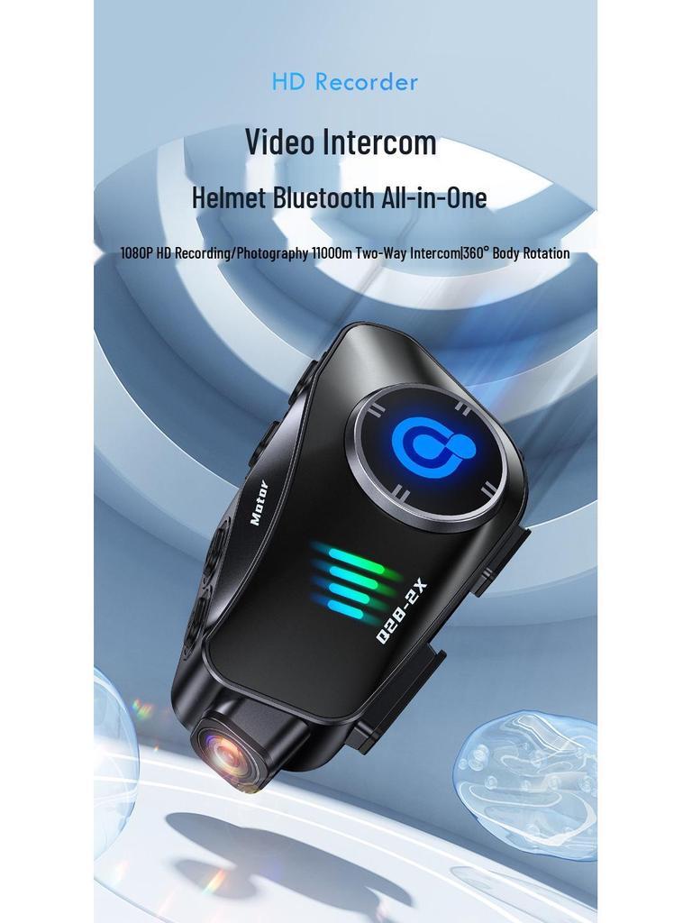 Q282X Motorcycle Bluetooth Helmet with 1080P HD Camera and Intercom System