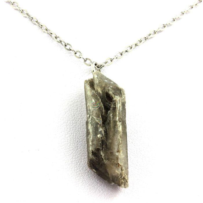 Pierres et Minéraux. Collier Gypse brut. 25 ct. Marcieu, Isère, France.