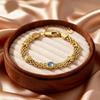 Oceaanstijl Roestvrij Staal Mesh Ketting Horlogeband Armbanden voor Dames, Uniek Zeester Schildpad Zon Natuursteen Bedel Armband