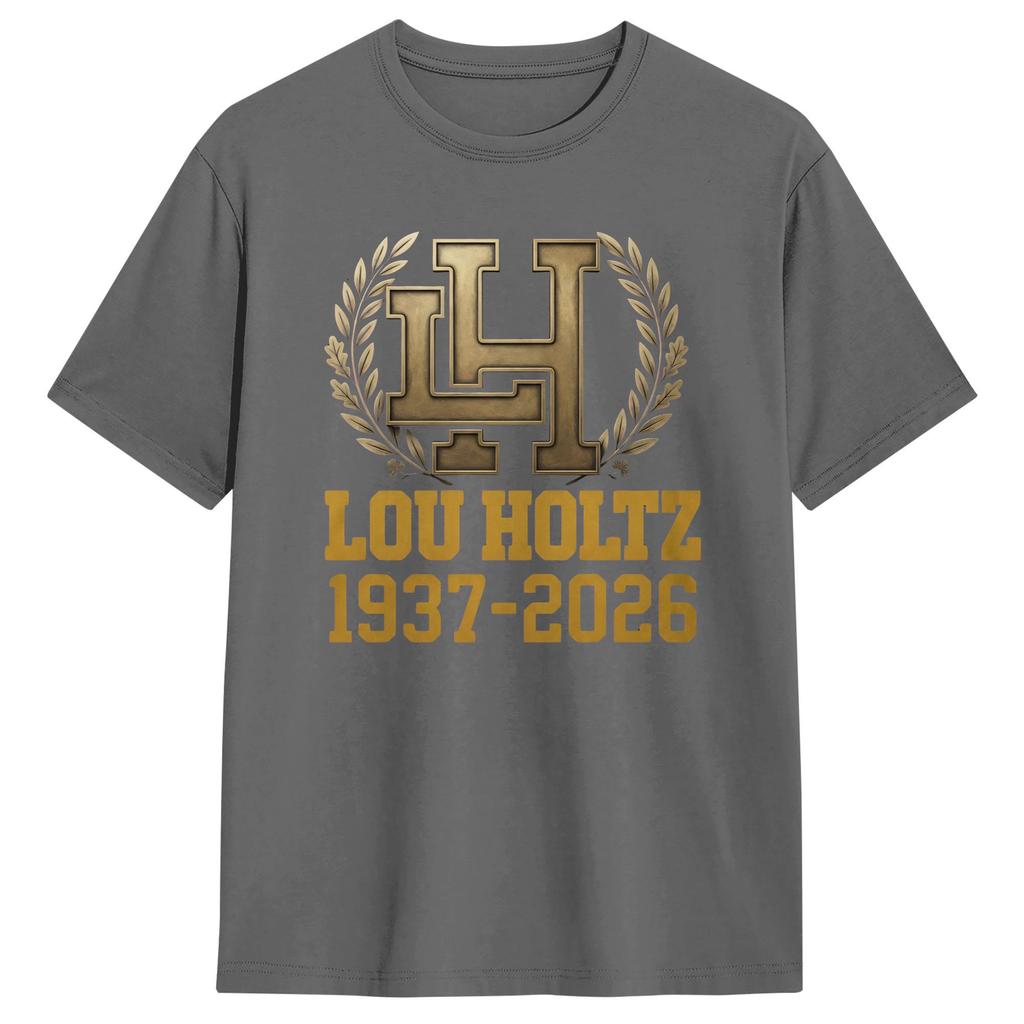 Lou Holtz 1937 2026 T-Shirt Strand Reines Baumwoll-T-Shirt Für Mann Harajuku Lässiges T-Shirt Kurze Ärmel Streetwear Kleidung