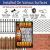 2D Flat, 20cm X 30cm (8in X 12in)Aluminum Metal Sign, Beer Always Tastes Better in The Garage, Funny Beer Can Signs, Home Decor Items, Interior