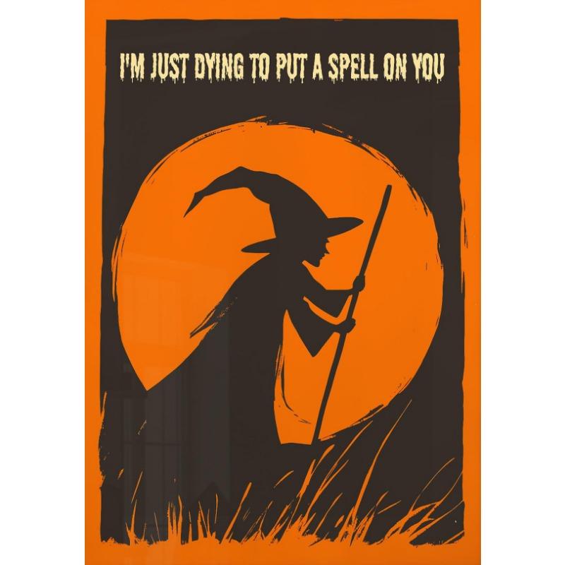 Funny Halloween Witch Skeleton Bat Pumpkin Spider Web Posters Prints Canvas Printing Wall Art Picture for Living Room Home Decor