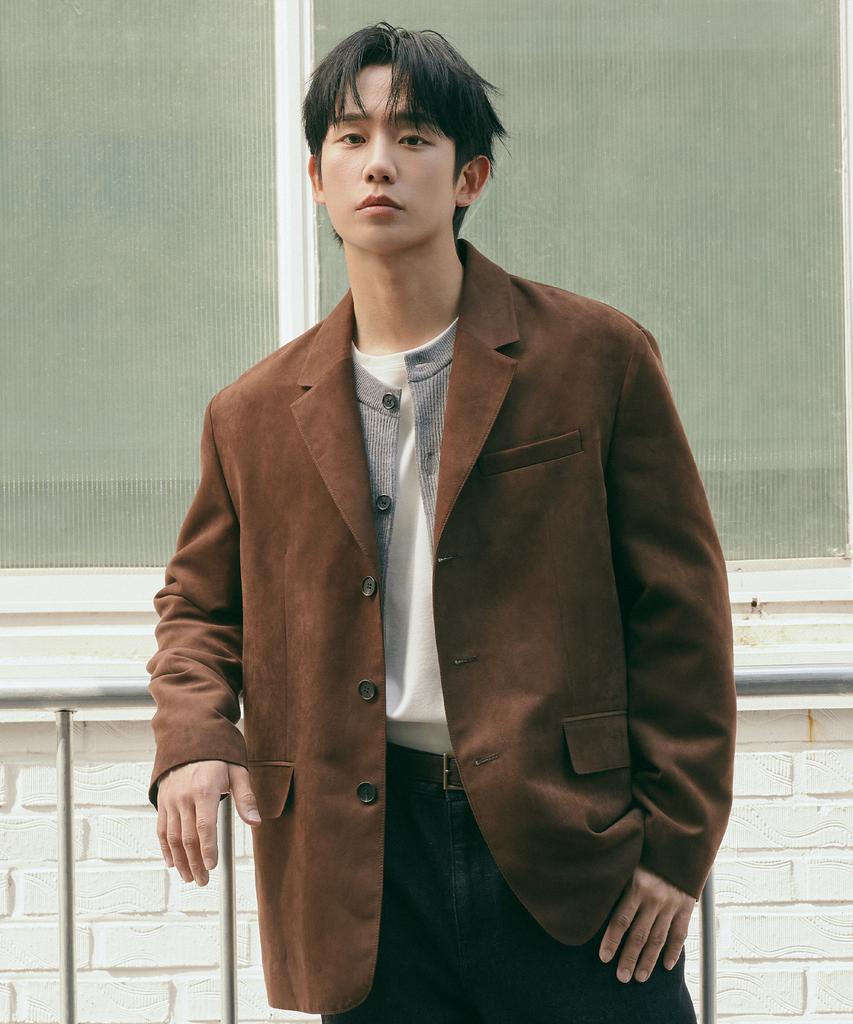 Mindbridge [Couture] Suede Oversized Jacket