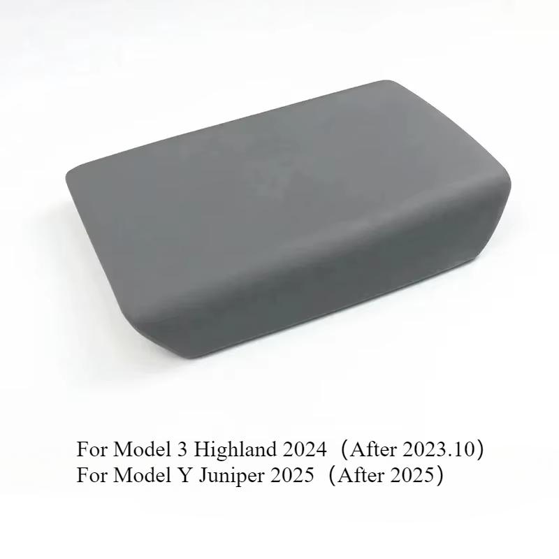 For Tesla Model 3 Model Y Juniper 2025 Central Console Armrest Cover TPE Wear-Resistant Armrest Box Protector Car Accessories