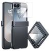 For Samsung Galaxy Z Flip 6,Armored Anti-Fall Bearing Protection,Integrated Protective Film Folding Protective Cover-Black