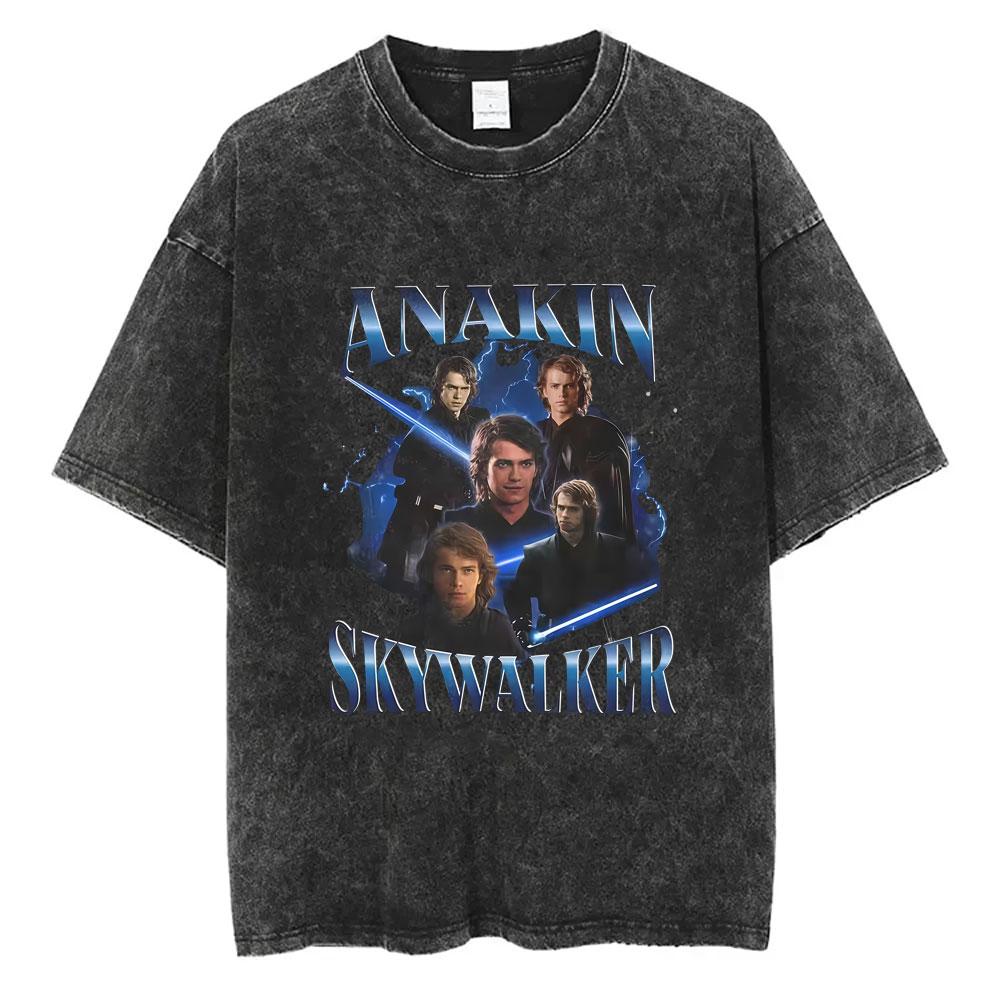 I My Love Boyfriend Anakin Skywalker Vintage Washed Tshirt Men Women Casual Cotton T Shirts Unisex Fashion Oversized Streetwear
