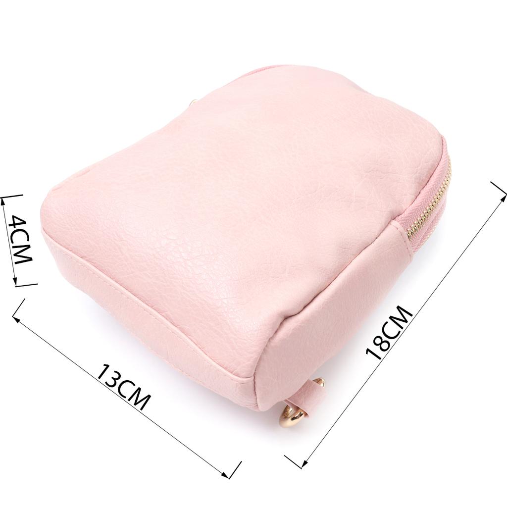 Kleine Damen-Umhängetasche aus Öko-Leder VINTAGE Bag 22782 Pink