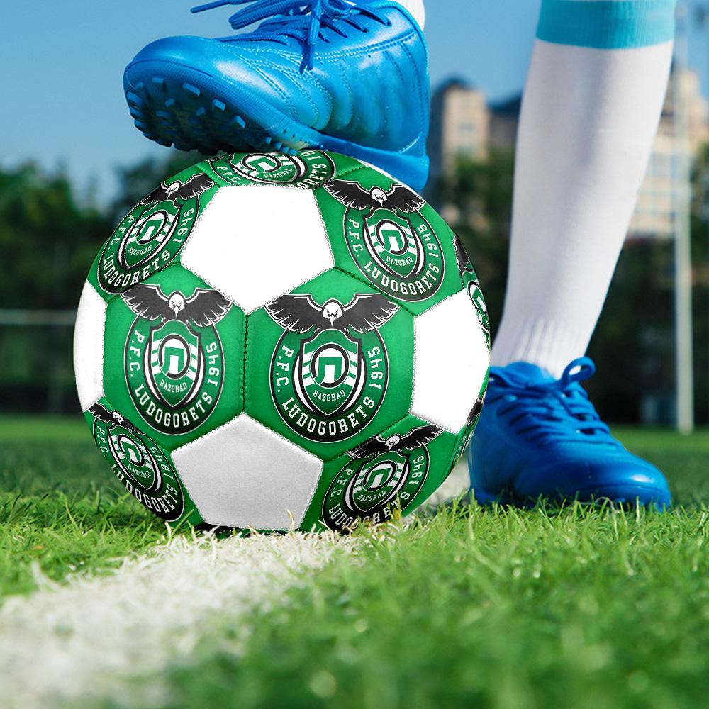 1PC PFC Ludogorets Size 5 Soccer Ball PrahaIndoor Soccer Ball Colorful All Ages Machine Stitched PVC Competition Ready Durable High-Bounce
