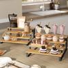 Large Capacity Expandable Step Storage Rack Bamboo Model Display Stand  For Kitchen