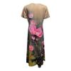 Women's Spring And Summer Fashion V-neck Short-Sleeved Printed Loose Hem Dress