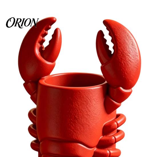 Novelty Desk Decor Lobster Pen Holder, 3D Printed Desktop Organizer, Crayfish Pencil Stand Fun Office Supplies for Student Supplies, Halloween