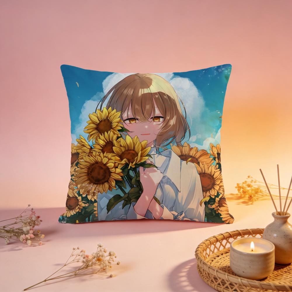 Fashion Wwatashi o Tabetai Hito de Nashiing Cushion Cover Comfortable Durable Pillow Cover MultiScene for Home Office Car Sofa
