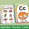 27 Sheets English Word Pronunciation Learning Cards 156 Words A-Z Learning Cards With Pictures Educational Cognitive Games