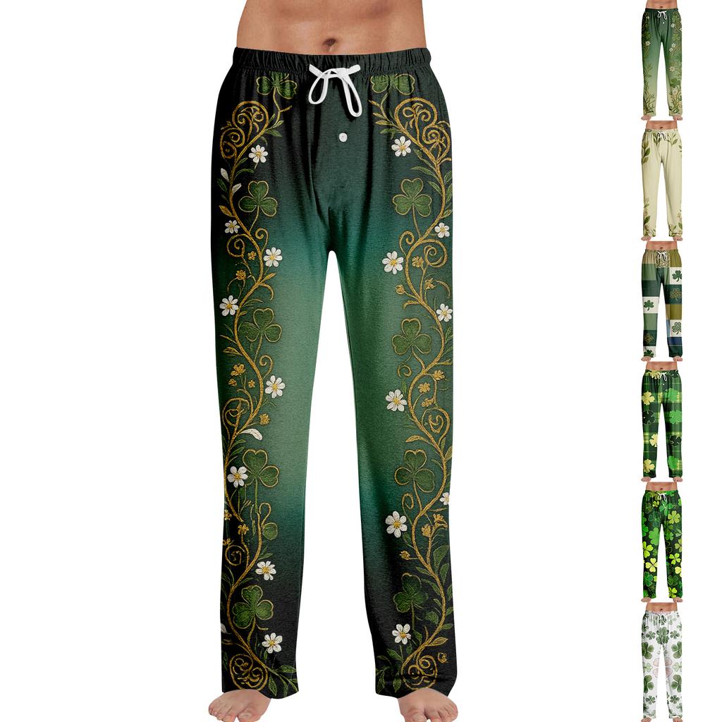 Men's St. Patrick's Day Print Home Sleep Pants