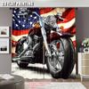2 st Coola Motorcykelgardiner Amerikanska Flaggan Klassisk Gardin Motorcykel Extremsport Modern Lämplig För Vardagsrum Sovrum