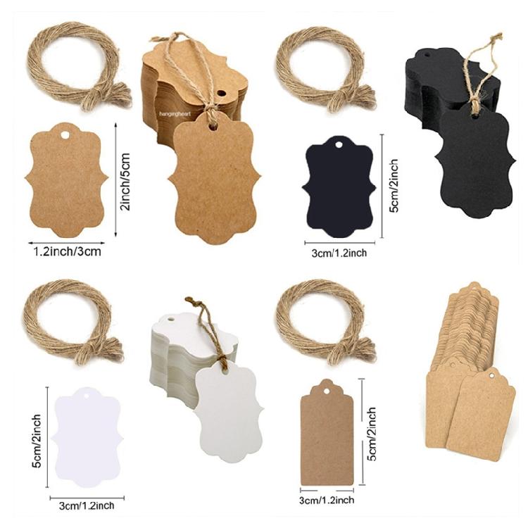 100 Pcs Gift Tags Thank You Tags for DIY Birthday Christmas Wedding Party Favors