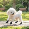 4PCS Breathable Dog Mesh Shoes Adjustable Anti-slip Pet Socks Pet Boots  Outdoor Walking