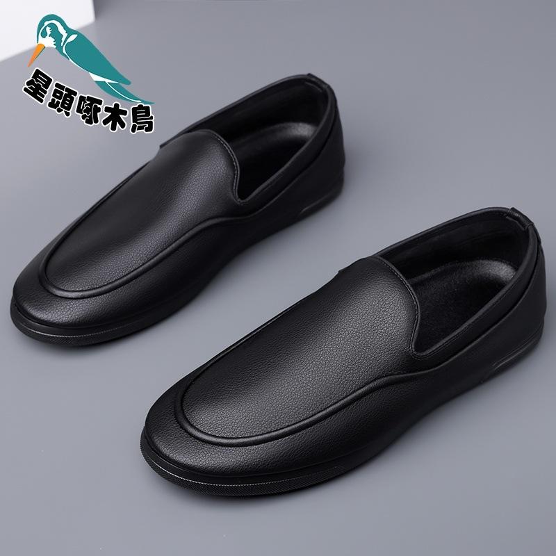 [Spot] First-layer Cowhide Goodyear Craft Casual Shoes Fashion List Lazy Leather Shoes