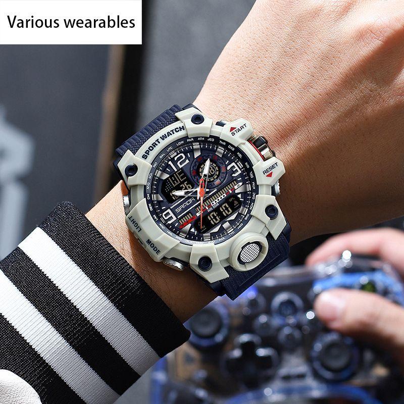 Nouvelle montre tendance pour hommes, montre électronique multifonctionnelle et étanche pour étudiants et adolescents