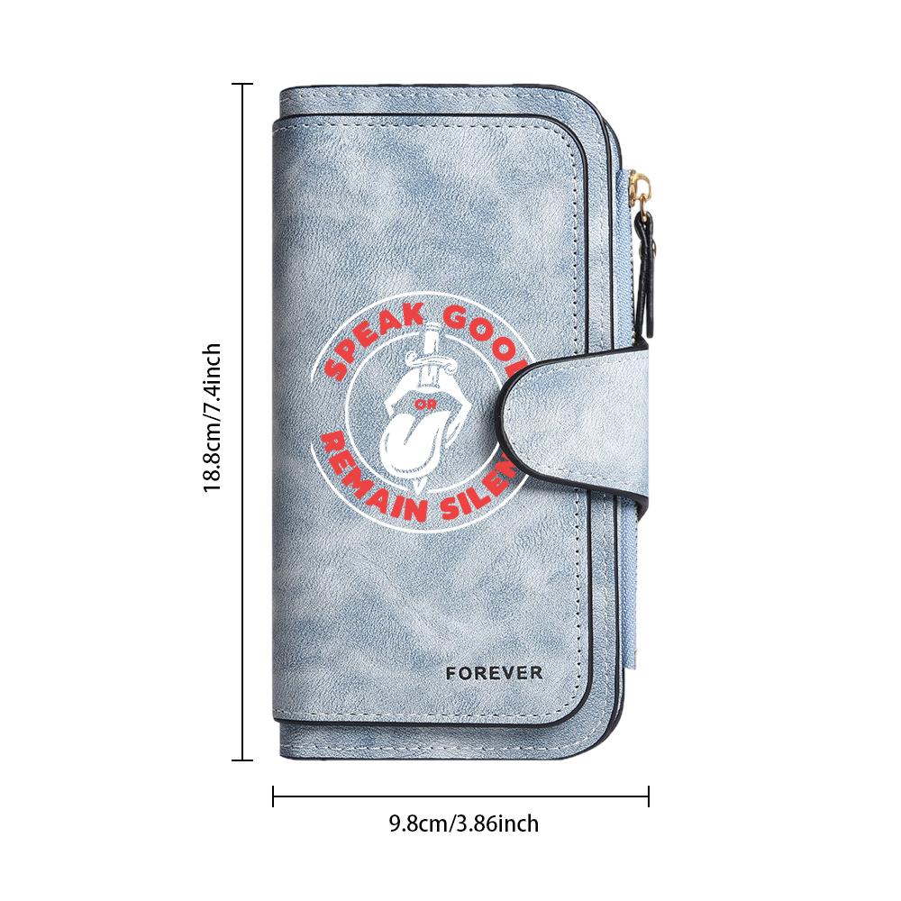 Stylish Long Wallet Cool Pattern Purse Multi Card Holder Functional Portable Daily Use Clutch