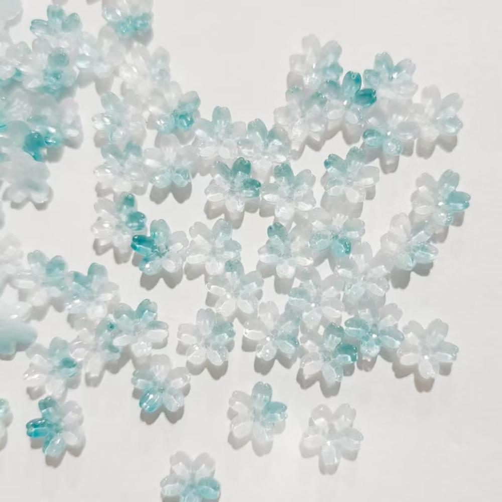 100pcs Transparent Oriental Cherry Beads Gradient Color Jewelry Making Material DIY Accessories