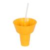 Dulton Carry Snack Tab with Tumbler for Drinking and Carrying for Watching Movies and Diameter Diameter Capacity Tumbler, Yellow, American-style