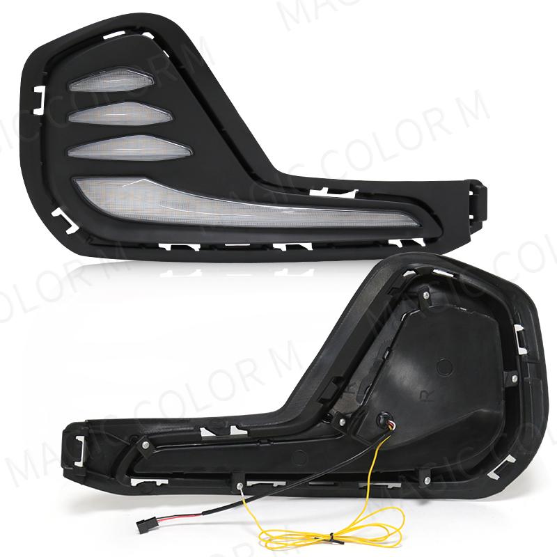 Set For Chevrolet Cavalier Daytime Running Lights Turn Signal Fog Lamp Cover LED DRL Car Styling