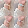 Macaron Ceramic Cat Bracelet - Mori Style Adjustable Woven Bracelet for Soft Girls