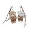 Portachiavi Orsacchiotto Peluche Carino Morbido Orsacchiotto Ripieno Ciondolo Borsa Con Tuta Decorazione Appesa Zaino Portachiavi per Coppia Regali
