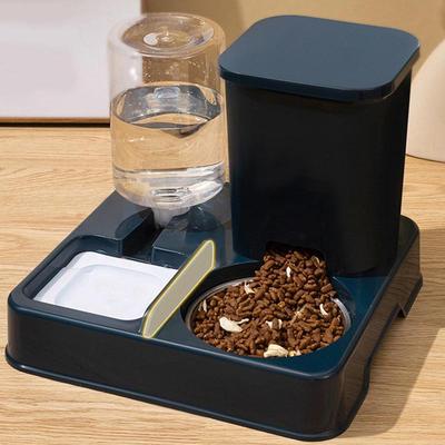 Automatic Cat Feeder And Waterer Dogs Cats Food Bowl With Water Fountain Pet Food Storage Dispenser Container Pet Accessories
