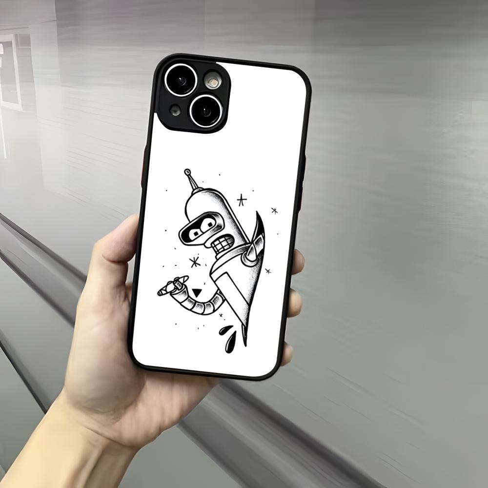F-Futurama Anime B-Bender Phone Case For Iphone 17 16 15 14 13 12 Pro Max Xr Air Plus Skin Feel Black Hard Shell Cover
