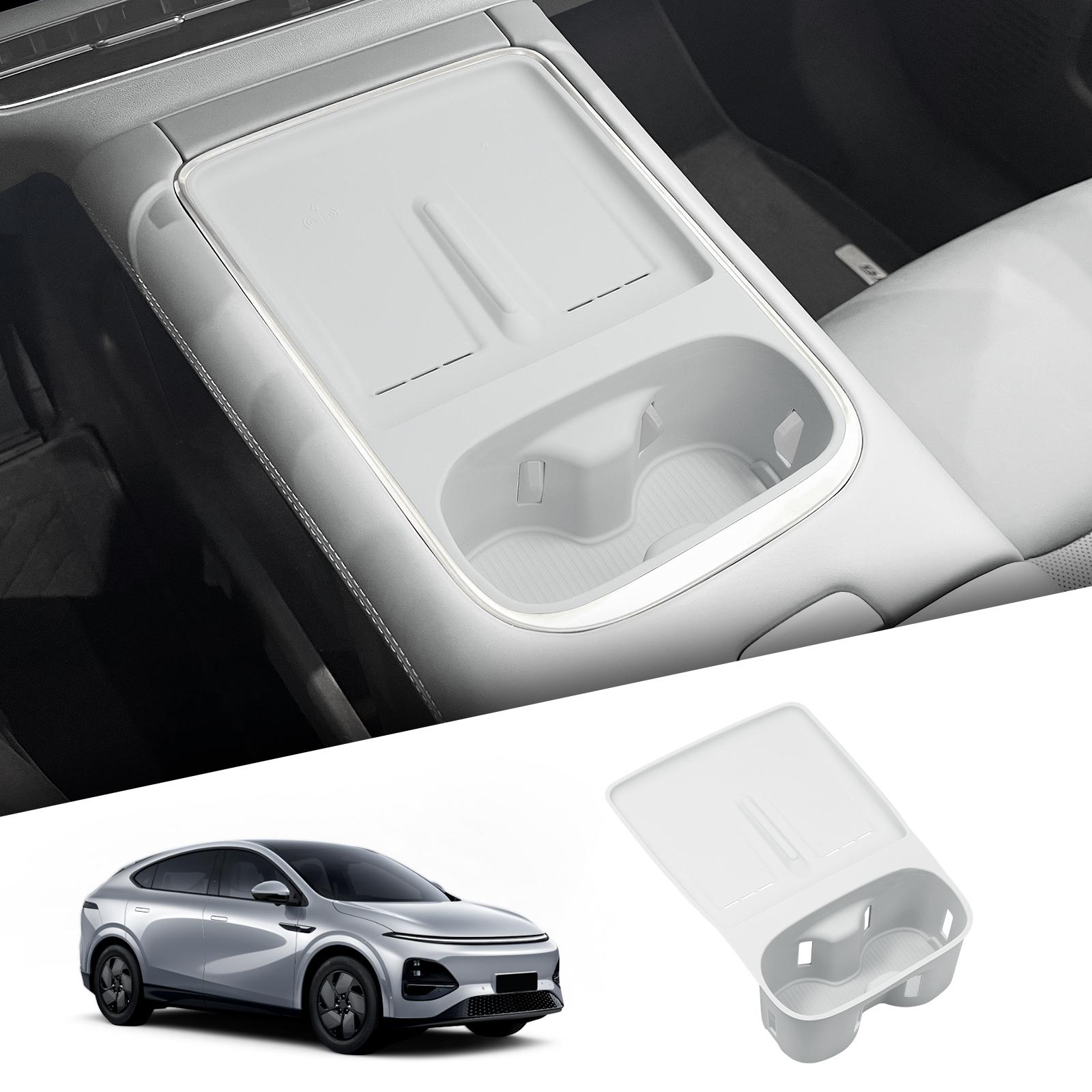

for Xpeng G6 2025 Non-slip Wireless Charger Water Cup Holder Mat Anti-slip Pad Storage Box Silicone Car Interior Accessories