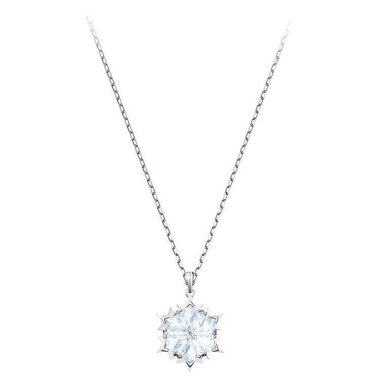 Swarovski Magic Romantic Original European And American Snowflake Necklace Women necklace Silver 5450931 Box (Random Color)