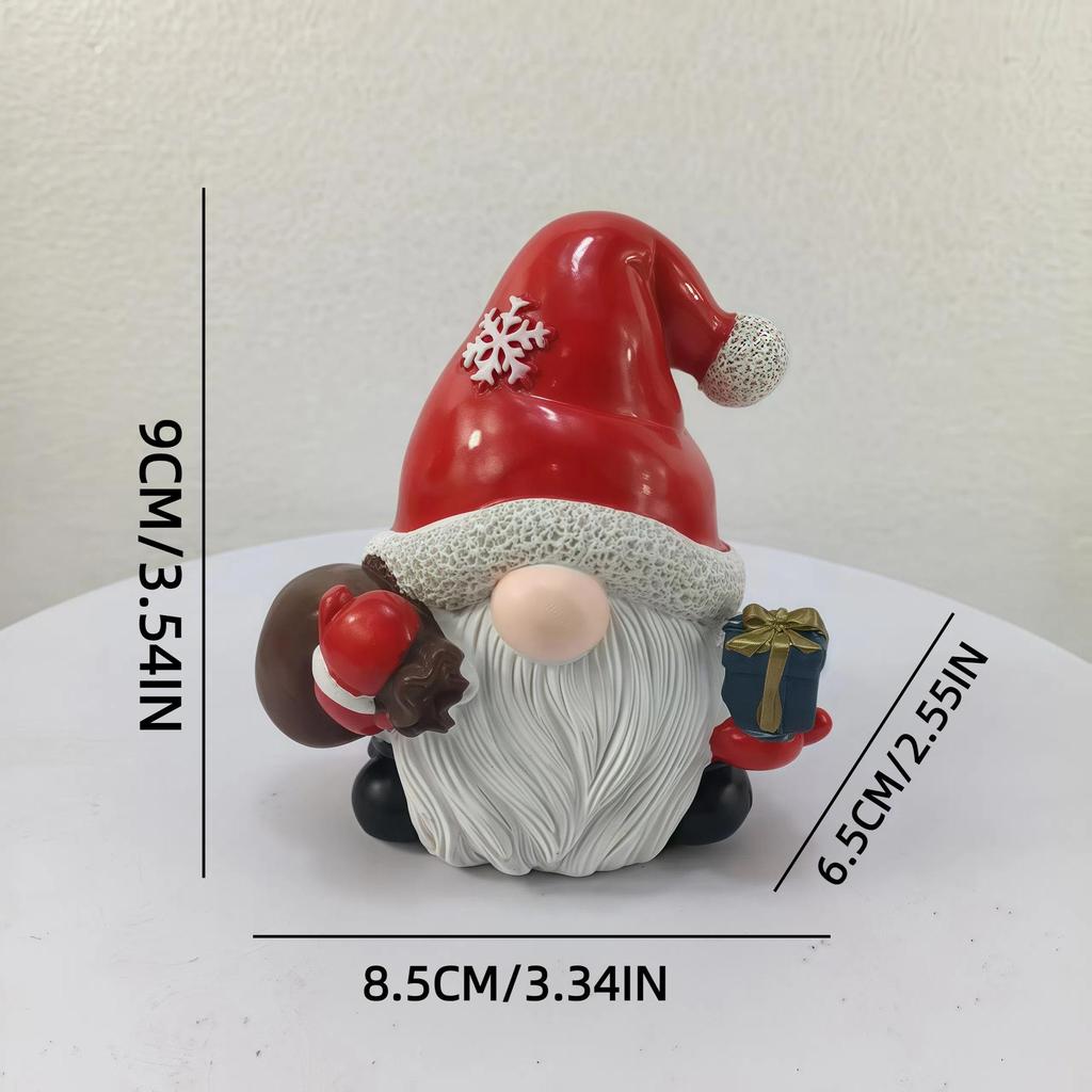 Santa Claus with Gifts Resin Christmas Decoration for Desktop or Living Room