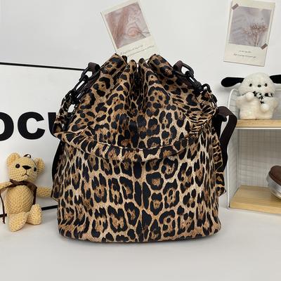 Mode Schulter Messenger Bag Leopard Print Foreign Gas Bucket Bag