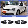 2 Pcs For Volkswagen VW Polo MK5 6R 6C 2009-2017 ABS Side Rearview Wing Mirror Cover Caps Shell Trim OX Horn Style Exterior