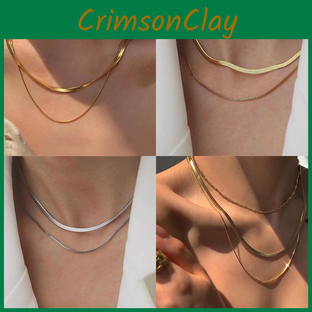 Trendy Ins Style Gold Snake Bone Chain Necklace For Women With Vintage Aesthetic And Unique Design